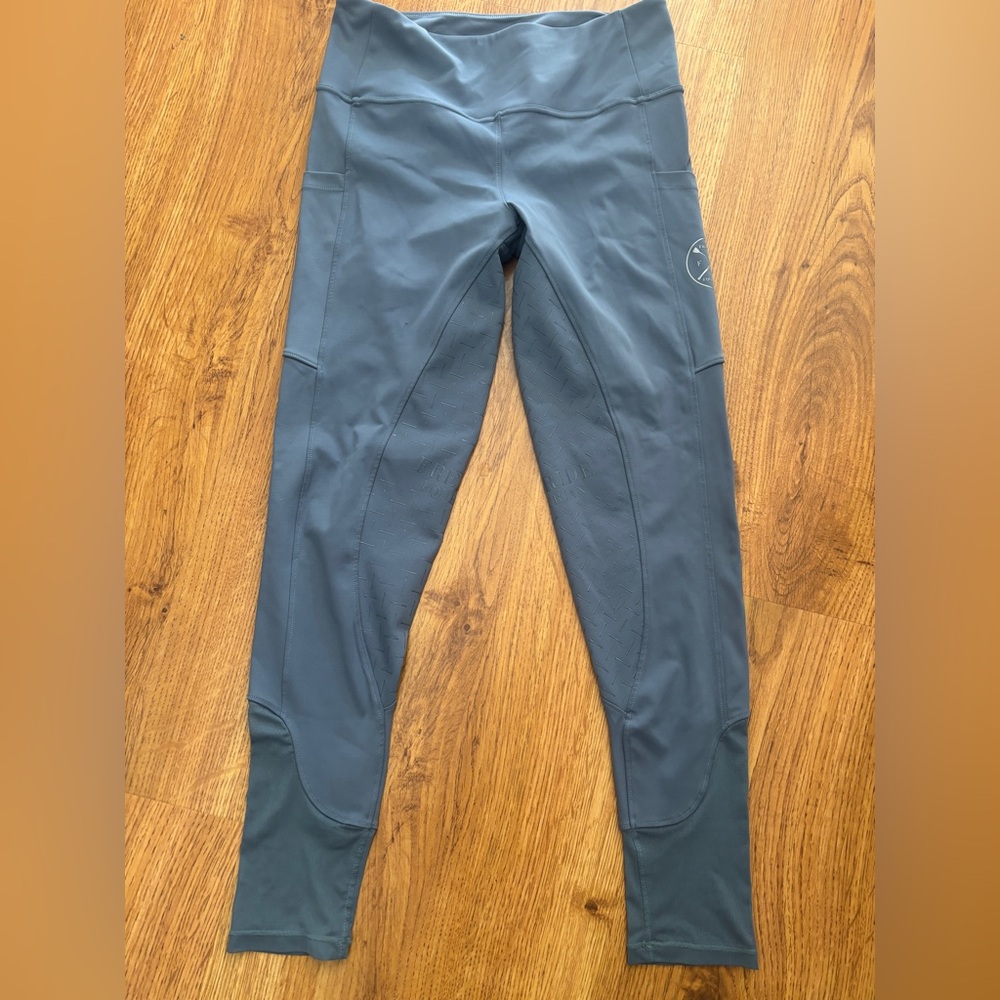 Women's Slate Blue High-Waist Free Ride Equestrian Leggings